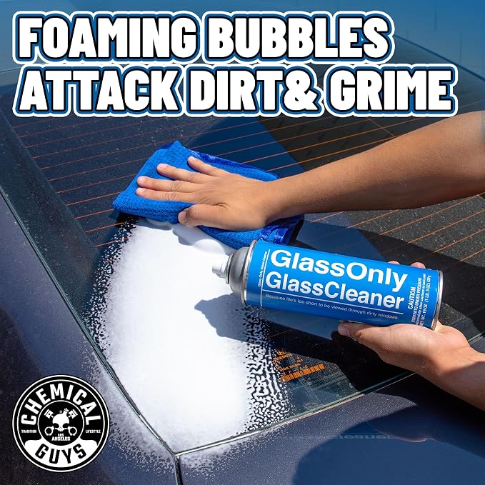 Chemical Guys, Foaming Glass & Window Cleaner, Ammonia-Free Spray, 19 oz | Clinging foam clears fingerprints, smoke film and road grime from glass, mirrors and screens, ammonia-free