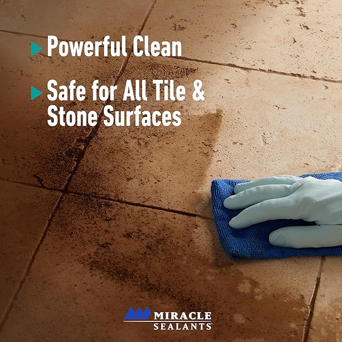 Miracle Sealants Miracle Heavy Duty Non-Acidic Cleaner, Tile & Stone Cleaner & Grout Haze Remover, Quart