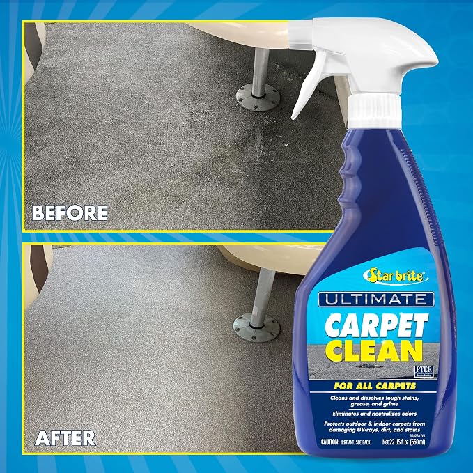 STAR BRITE Ultimate Carpet Clean With PTEF, High-Performance Cleaner | Foaming action lifts dirt, dissolves oily stains, grease and fish blood, deodorizes, polymer coating repels UV rays
