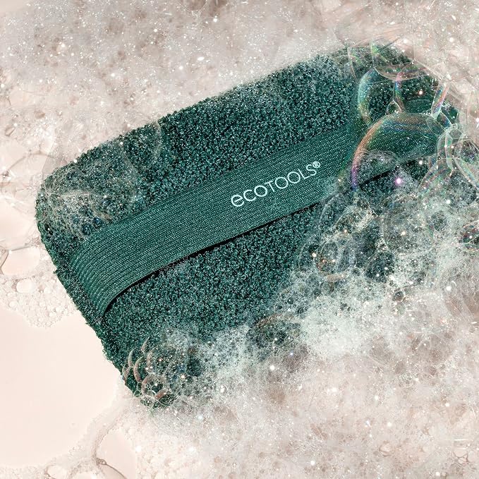 EcoTools XL Body Buffer, Exfoliating Body Scrubber, Large Sponge for Whole Body Cleansing, Quickly Remove Dry Skin, Eco-Friendly Bath Accessory for Men & Women, Cruelty-Free, 1 Count