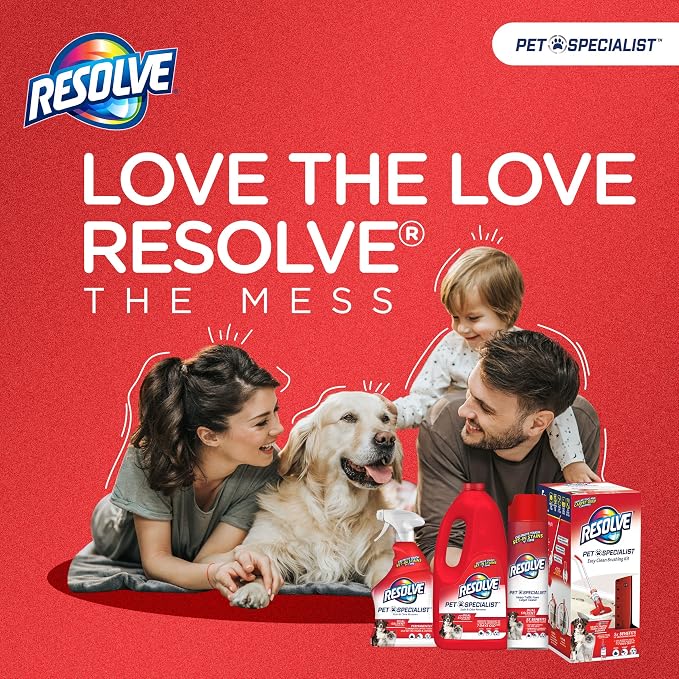 Resolve Pet Specialist Carpet Cleaner, Stain Remover and Odor eliminator trigger, Floor and Upholstery Cleaner, 32 oz (Packaging may Vary)