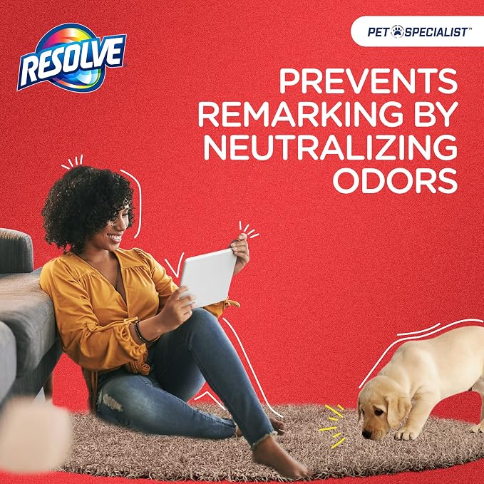 Resolve Pet Specialist Heavy Traffic Foam Carpet Cleaner, Pet Stain & Odor Remover, 22 oz Cans, 2 Pack
