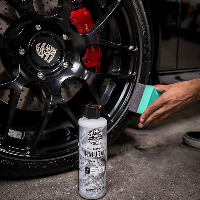Chemical Guys, Natural Shine Satin Dressing, Plastic, Rubber & Vinyl, 16 oz | Leaves a low-key factory look, not a wet gloss, and dries without greasy residue or dashboard glare in the sun
