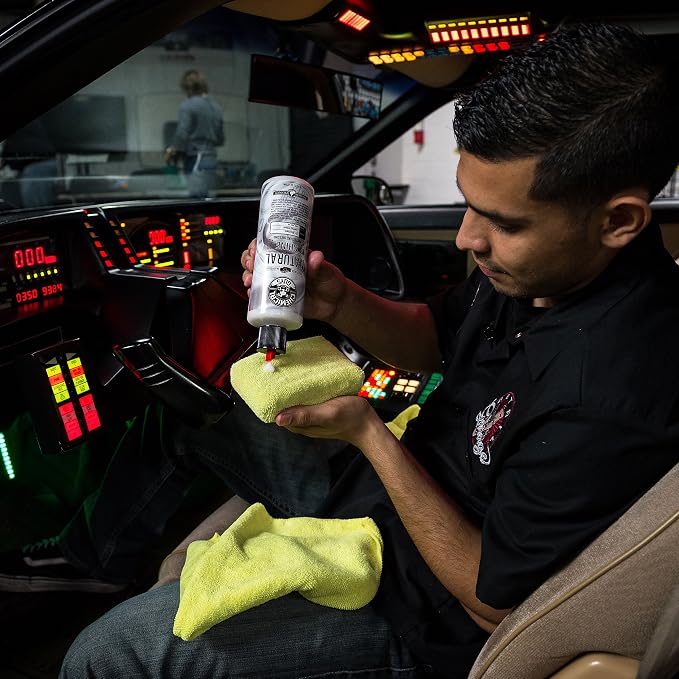 Chemical Guys, Natural Shine Satin Dressing, Plastic, Rubber & Vinyl, 16 oz | Leaves a low-key factory look, not a wet gloss, and dries without greasy residue or dashboard glare in the sun