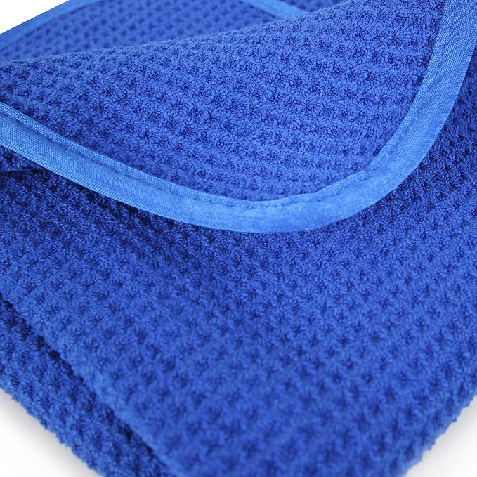 Chemical Guys, Waffle Weave Glass & Window Microfiber Towel, Blue, 24 x 16 | For streak-free cleaning on cars, home glass, windows and mirrors, 7x absorbent streak-free glass cloth